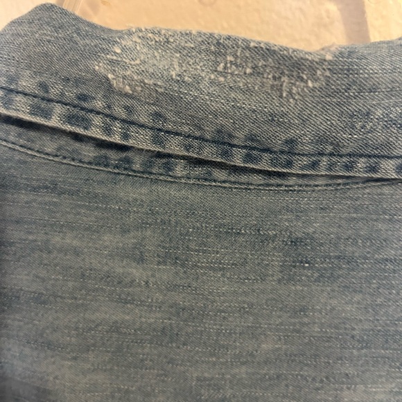 True Craft Women’s Distressed Denim Button Front Shirt Dress Size 2X - Picture 6 of 8